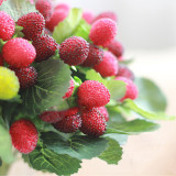 2021Wholesale fruit home decoration silk flower plastic simulation flower 9 small strawberries
