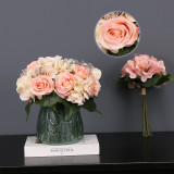 2021Bride holding silk flower  flower home decoration rose hydrangea bouquete