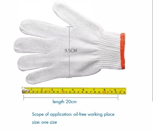 Knitted Non-slip  Gloves Thick Nylon Cotton Washable Gloves Elastic Knit Wrist Protective Safety Gloves