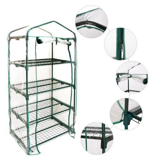 Hot Selling Fourth Floor Nursery Plant Stand Frame For Flowers Flower Stands With PVC Clear Cover Without Bottom Pulley