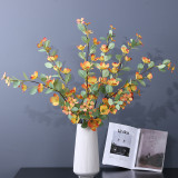 New simulation 2  medlar flower  silk flower living room table display of soft decoration engineering plastic flower who