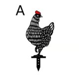 Chicken Yard Art Metal Hen Acrylic Hollow Out Chicken Ornaments Garden Lawn Hen Statues Yard Decor Garden Backyard Decorations