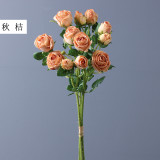 Artificial flower wedding decoration simulation flower home decoration retro rose bouquet