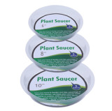 5 Pack of  10 Inch Clear Plastic Plant Saucers for flower pot