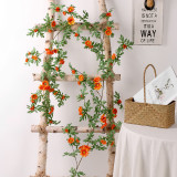Simulation daisy flower rattan sunflower rattan air conditioning pipe winding background wall window decoration wedding flower