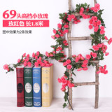 2021Simulated rose vine wall hanging artificial flower mall decorative plastic silk flower vine