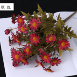Autumn is a simulated 9-head bundle of chrysanthemums Nordic style pastoral wild chrysanthemum home decoration flower