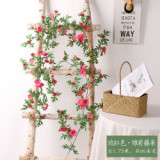 Simulation daisy flower rattan sunflower rattan air conditioning pipe winding background wall window decoration wedding flower