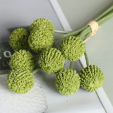 Plastic artificial flower home decoration flower arrangement material simulation 9 bunched ball chrysanthemum bouquetPlastic art