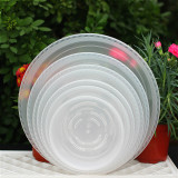 6 Pack of 12 inch Clear Durable Plastic Plant Saucer  Plastic Flower Plant Pot Saucer