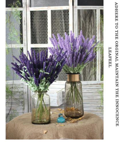 12 grain imitation Lavender Korean pastoral PE rubber artificial flower manufacturer wholesale