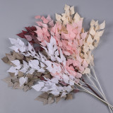 Factory wholesale simulation green birch leaf engineering garden decoration wedding flower arrangement