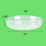 12 Inch 8 Pack High Quality Clear Plastic Flower Plant Pot Saucer Plastic Garden Round Plant Saucer