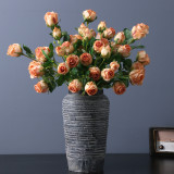 Artificial flower wedding decoration simulation flower home decoration retro rose bouquet