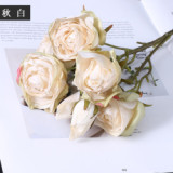 New single branch 7 head rose decoration decoration wedding simulation flower home table ornaments