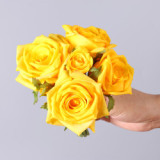 Feel moisturizing rose artificial fabric real touch rose flower bouquets arrangement for Wedding and events decor