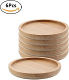 Planter Pot Wooden Saucer Round Set of 6 Succulent Pot Holder Drainage Tray Succulent Planters Holding Saucer
