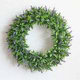 Cross border supply simulation Wreath Christmas grass ring plastic door decoration wall hanging wedding decoration wreath