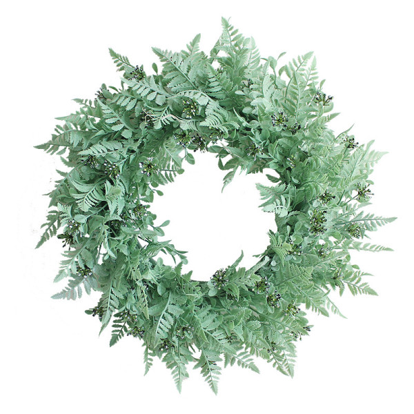 2021Simulation wreath of Eucalyptus stars grass ring door decoration wall decoration wedding