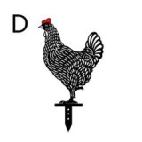 Chicken Yard Art Metal Hen Acrylic Hollow Out Chicken Ornaments Garden Lawn Hen Statues Yard Decor Garden Backyard Decorations