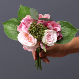 2021Purple Hydrangea rose bouquet Bride Bridesmaid holding flowers home decoration bottle flowers