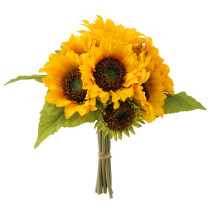 New 9 head bouquet of sunflower  flower bride wedding photography holding a simulation bouquet