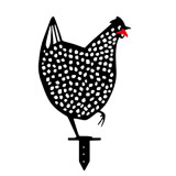 Chicken Yard Art Metal Hen Acrylic Hollow Out Chicken Ornaments Garden Lawn Hen Statues Yard Decor Garden Backyard Decorations