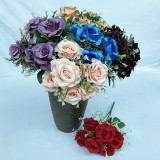 7 Fengyan rose flowers simulated green plants potted wedding hall decorative flowers indoor table decorations