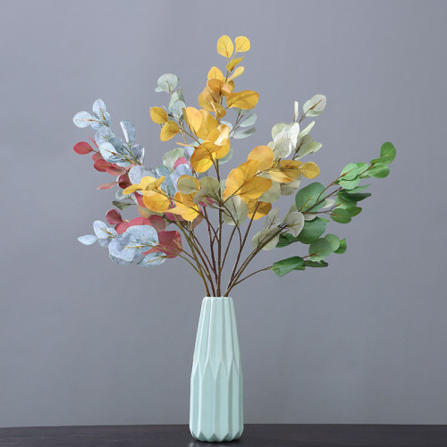 Factory Wholesale Cheap Artificial Flowers Green Eucalyptus Leaves Artificial Flowers For Home Decoration