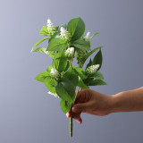 5 heads of perilla leaf bundle plants balcony decoration bottle flower shop table artificial green plants
