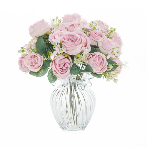 Simulated bouquet of artificial flowers cross border plant silk flower decoration window flower arrangement 5 autumn peonies