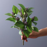 5 heads of perilla leaf bundle plants balcony decoration bottle flower shop table artificial green plants