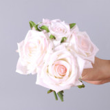 Feel moisturizing rose artificial fabric real touch rose flower bouquets arrangement for Wedding and events decor