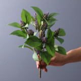5 heads of perilla leaf bundle plants balcony decoration bottle flower shop table artificial green plants