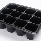 12 Cells Plastic Nursery Pots Planting Seed Tray Kit Plant Germination Box with Dome and Base Garden Grow Box Gardening Supplies