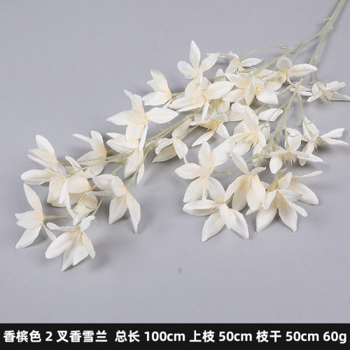 Simulation Oncidium wedding cherry blossom lilac Misty artificial flower wedding auditorium stage ceiling decoration flower