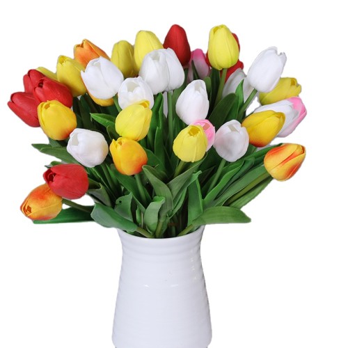 2021Manufacturers wholesale hand moisturizing Mini tulip imitation flowers foreign trade export wedding home  Artificial Flowers