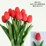Pu tulip cross-border supply Amazon simulation flower manufacturer family decoration wedding hand held flowers