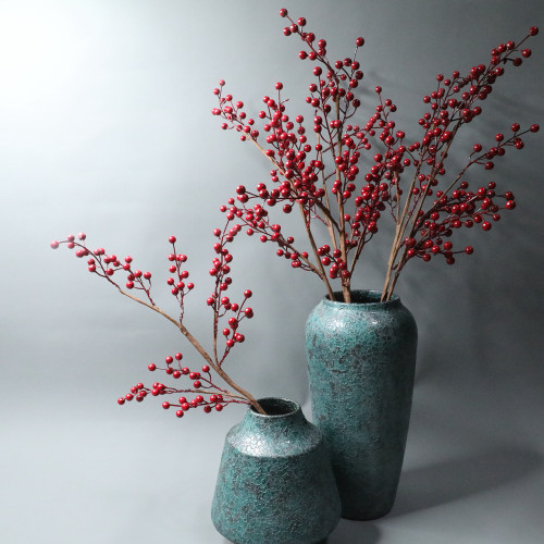 2021Cross border wedding home decoration Christmas fruit Holly simulation flower ins wind manufacturer wholesale
