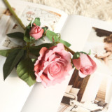 Ins flannelette rose simulated flower plant bonsai wedding decoration simulated plant wall flower wall