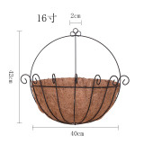 5-16 Inch Coconut Palm Hanging Baskets Decoration Art Wall-mounted Flower Basket Balcony Flowers Grass Plant Pot