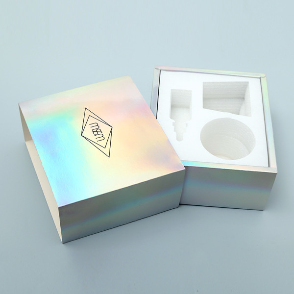 Holographic Silver Box Cosmetics Holiday Gift Box Cookie Box Biscuits Package