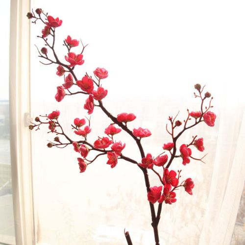 Classical artificial flower Chinese garden Plum Blossom Peach Flower manufacturer family decoration wedding flower wall