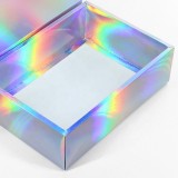 Custom logo luxury laser paper gift box jewelry cosmetic paper box gift packaging folding drawer paper box