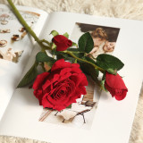 Ins flannelette rose simulated flower plant bonsai wedding decoration simulated plant wall flower wall