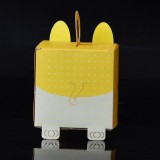 Wedding Foldable Custom Paper Dog Shape Packaging Cake Boxes With Handle