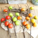 2021Dry branch simulation flower manufacturer family decoration wedding holding flower persimmon simulation fruit