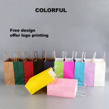 Eco-friendly Kraft Paper Bag Reusable Shopping HandBags