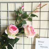 2021 hot  green plant simulation flower plant wedding decoration ins wind Flannelette 5 roses