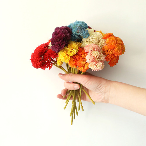 2021Imitation flower manufacturer soft gum rice baby fruit feels fleshy, green plant Sen female embroidered cone
